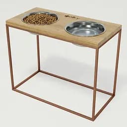 Hollky Base XL40 — миски на підставці для великих собак (2 × 1,8 л, висота 40 см)