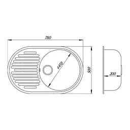 Кухонна мийка Lidz 780x500/200 BLA-03 (LIDZBLA03780500200) - мініатюра 4