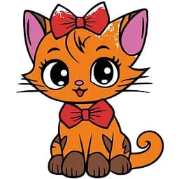 Детская раскраска Art Craft Кошечка с бантиком с пальчиковыми красками 25х25 см (15634-AC)