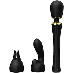 Вибромассажер с насадками Zalo - Kyro Wand Obsidian Black
