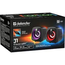 Акустична система 2.0 Defender J1, 6Вт, підсвітка, USB, чорна (65961) - мініатюра 5