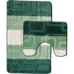 Набір килимків для ванної Vezzer Avangartline 60x100 та 60x50 см темно-зелений (VZA11802)