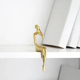 Декоративна статуетка MBM My Home Людина мислить золота (DH-ST-27 GOLD) - мініатюра 2