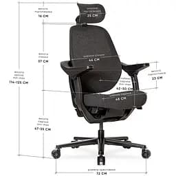 Офісне крісло Mealux HF-Q21 Black (HF-Q21 F/B) - мініатюра 2