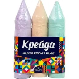 Крейда кольорова Strateg велика олівець 3 шт. (50123)