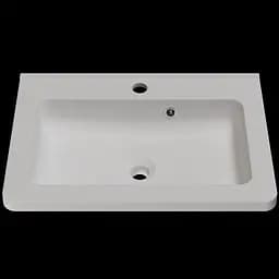 Раковина матова врізна Amidicon Passage 60 593x415 з литого каменю PASSAGE_60_MAT, Білий матовий