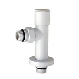 Набір Кран вентильний кутовий з американкою Solomon Lux 1/2″ 7777 (2шт.) White 000020285 - мініатюра 2