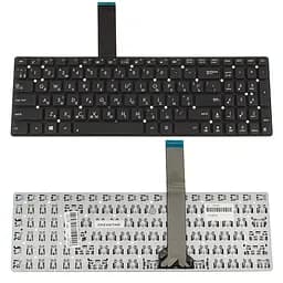 Клавіатура для ноутбука ASUS (K55, K75A, K75VD, K75VJ, K75VM, U57) ukr, black, без фрему
