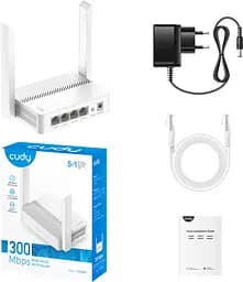 Маршрутизатор Cudy WR300, N300 Wi-Fi Router, 802.11b/g/n,300Mbps, 2.4GHz, 4 × 10/100Mbps Ports, 2 × - мініатюра 7