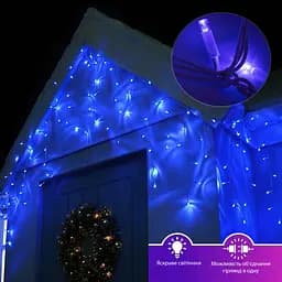 Уличная гирлянда бахрома 5.2х0.5м Xmas 120 Short curtain-B-1 115 LED, Синяя лед гирлянда наружная (ST)