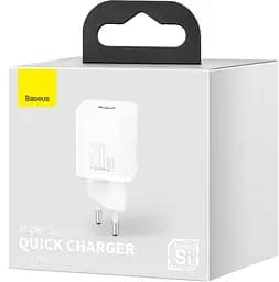 Мережевий зарядний пристрій Baseus Super Silicone PD Charger 20W (CCSUP-B02) White [66724] - мініатюра 7