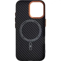 Чохол ArmorStandart LikeCarbon2 SE MagCase для Apple iPhone 17 Black Orange (ARM89160) [156297] - мініатюра 2