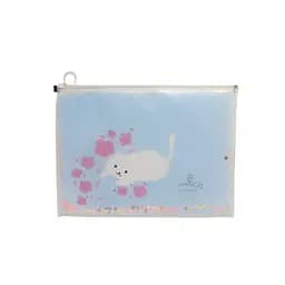 Папка для зошитів на змійці, А4+, Сипучі блискітки-Кіт, 33x24.5 см, 2457-А4 (В асортименті)