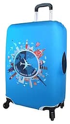 Чохол для великої валізи Snowball 33030/worldwide поліестер L Блакитний
