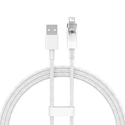 Кабель Baseus Explorer Series Fast Charging Cable with Smart Temperature Control Cable USB to Lightning 2.4A 1m CATS010002 White - мініатюра 2