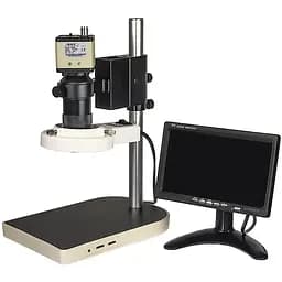 Цифровой микроскоп с монитором 7" и штативом Kaisi 708M (LED подсветка, фокус 36-240 мм, кратность увеличения 130X, 2мП)