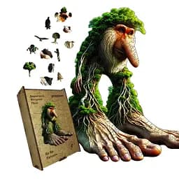 Деревянный фигурный пазл Бр Бр Патапим, А4, Деревянная коробка 100 элементов