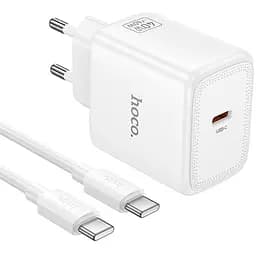 СЗУ Hoco N83 Profit PD40W (1USB-C) + кабель Type-C to Type-C White