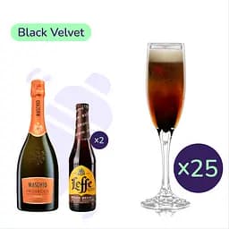 Коктейль Black Velvet (набір інгредієнтів) х25 на основі Maschio Prosecco Treviso