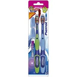 Зубная щетка Pierrot Gold средняя Ref.344, 2 шт. в ассортименте