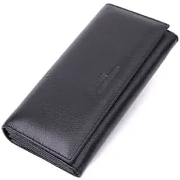 Зручний жіночий гаманець з натуральної шкіри ST Leather 22523 чорний