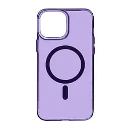 Противоударный чехол с MagSafe для Apple iPhone 14 Pro Max, Y23 MagSafe, фиолетовый, прозрачный, поддержка беспроводной зарядки, магнитная защитная панель из TPU и пластика, защита всего корпуса, защита камеры выступающей рамкой