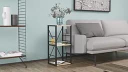 Етажерка 3/34 Ferrum-decor Серії Коннект 73x34x28 чорний ДСП Дуб Сан-Марино 16мм (FRD-104290) - мініатюра 3