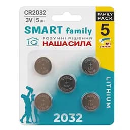 Батарейки Наша Сила Smart CR2032, 5 шт.