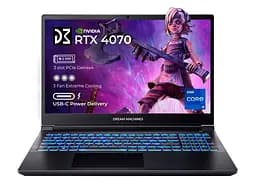 Ноутбук Dream Machines IPS RG4070-16 16FHD+, Intel i9-14900HX, 32GB, F1TB, NVD4070-8, DOS, черный (RG4070-16UA41)