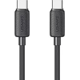 Кабель Usams US-SJ696 60W Striped Data Cable Type-C To Type-C-KY Series 2 м чорний