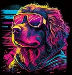 Набір для розпису по номерах Кокер-спанієль, Strateg, на чорному фоні, 40x40 см, AV4040-12