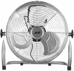 Напольный вентилятор PowerWind 30C профессиональный 30см 60Вт кнопки двигатель медь 100% серебряный 2E teh0017060