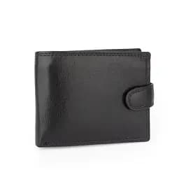 Портмоне мужское кожаное SU822 Virginia Conti на кнопке черное