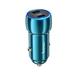 Адаптер автомобильный HOCO Tough dual port car charger Z48 2Type-C, 40W/3A, PD/QC|
