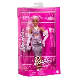 Кукла Barbie Deluxe style Barbiecore Модница в платье металлик (HYV25)