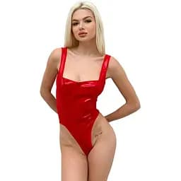 Боді червоний із сіткою DA розмір XS/S