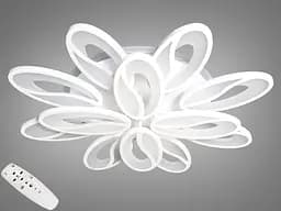 Люстра стельова LED Diasha 8090/8+4WH, 190W, 3200K-6500K, білий метал, сучасний стиль для дому