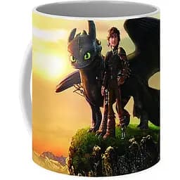 Кухоль GeekLand Як приручити дракона захід 330 мл білий