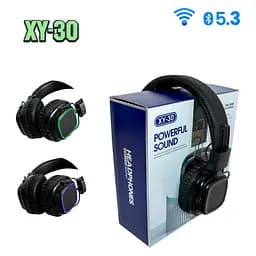 Навушники бездротові Powerful Sound XY-30, накладні, Bluetooth 5.3, з підсвіткою, чорні - мініатюра 2
