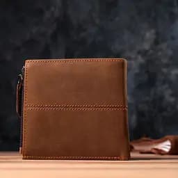 Практичний гаманець для чоловіків з натуральної шкіри 22856 Vintage коричневий - мініатюра 10
