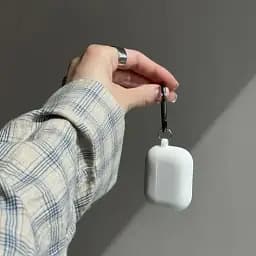 Чохол з карабіном CasePro Protective Silicone Case для AirPods 3 Lavender - мініатюра 4