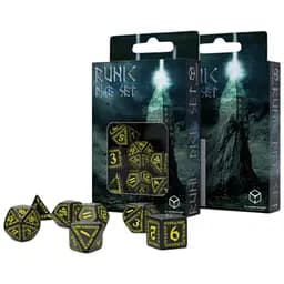 Набор кубиков Runic Black & yellow Dice Set , 7 шт. (SRUN07)