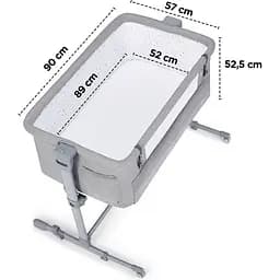 Приставне ліжечко-люлька Kinderkraft Neste Up Grey Light Melange світло-сіре (00000027309) - мініатюра 8