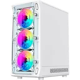 Корпус GameMax Starlight 2 AW, White, без БЖ, Mid Tower, для ATX / MicroATX / Mini-ITX, 1xType-C / 1xUSB 3.0 / 1xUSB 2.0, макс. CPU - 155 мм / VGA - 330 мм, 6x120 мм ARGB, бічна панель із загартованого скла - мініатюра 3