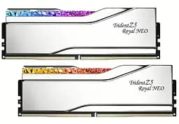 Модуль пам'яті G.Skill DDR5 64GB (2x32) Trident Z5 6000Mhz Royal Neo RGB White (F5-6000J2636H32GX2-TR5NS)