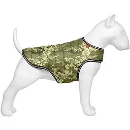 Курточка-накидка для собак Waudog Clothes, малюнок "Мілітарі", S, А 32 см, B 41-51 см, С 25-35 см