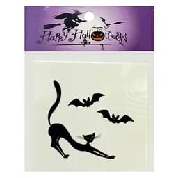 Тату мини Черная кошка