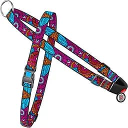 Шлея для собак Waudog Nylon Літо c QR паспортом, швидкознімна, 60-80х70-100х2,5 см (5438)