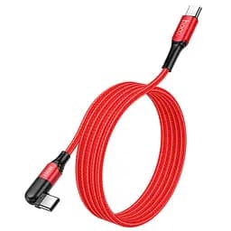 Кабель Hoco Type-C to Type-C Orbit charging data cable U100, 1,5 м 100 Вт 5 А красный