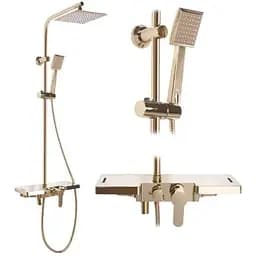 Душова система Rea Bravo gold з виливом REA-P4120, Золотий